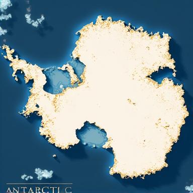 Mapa de expedición a la Antártida